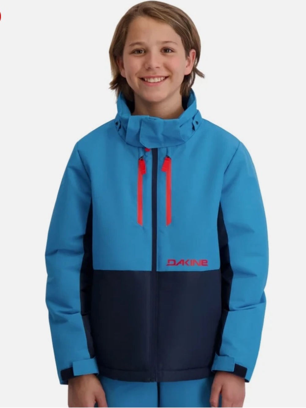 Dakine Two-Tone Blue Kids Jacket with Red Accents